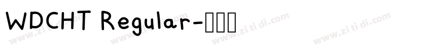 WDCHT Regular字体转换